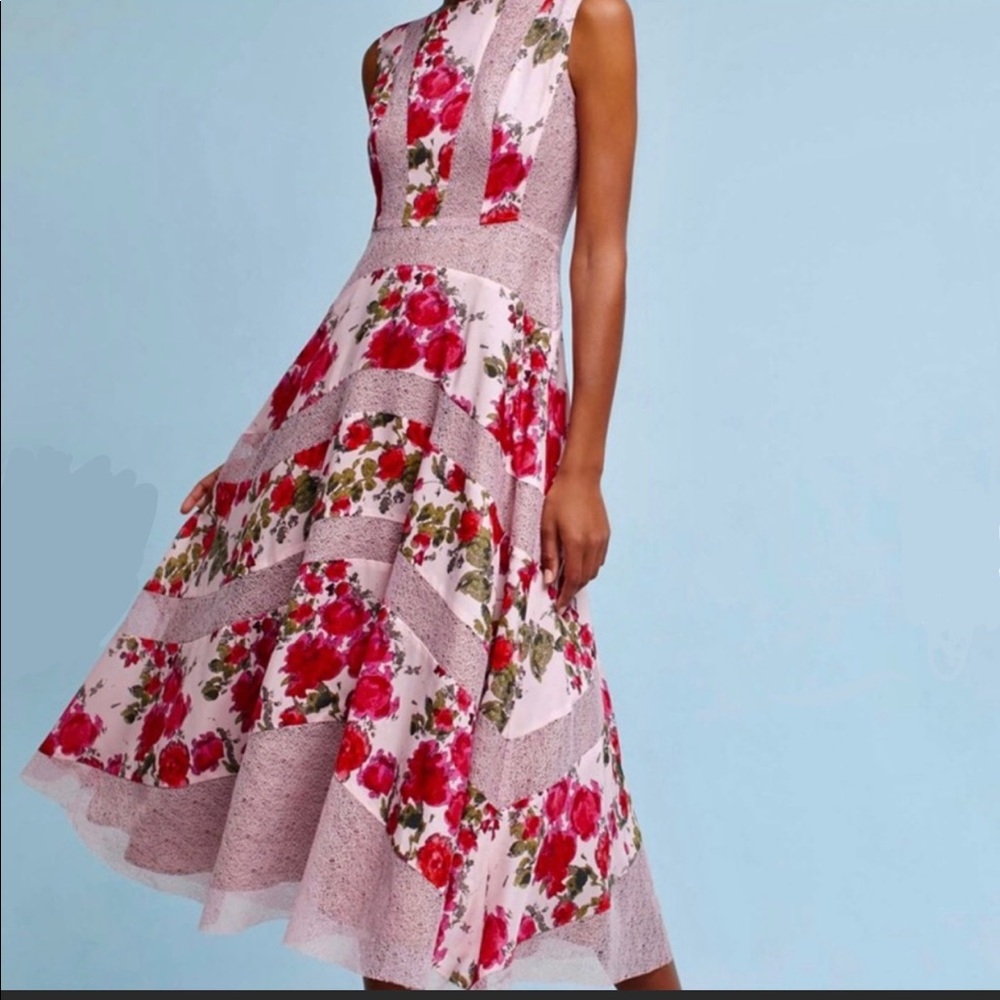 Tracy Reese kensington pink floral lace dress